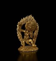 Vajrapani Bronzefigur 9 cm – Feuervergoldet – Nepal
